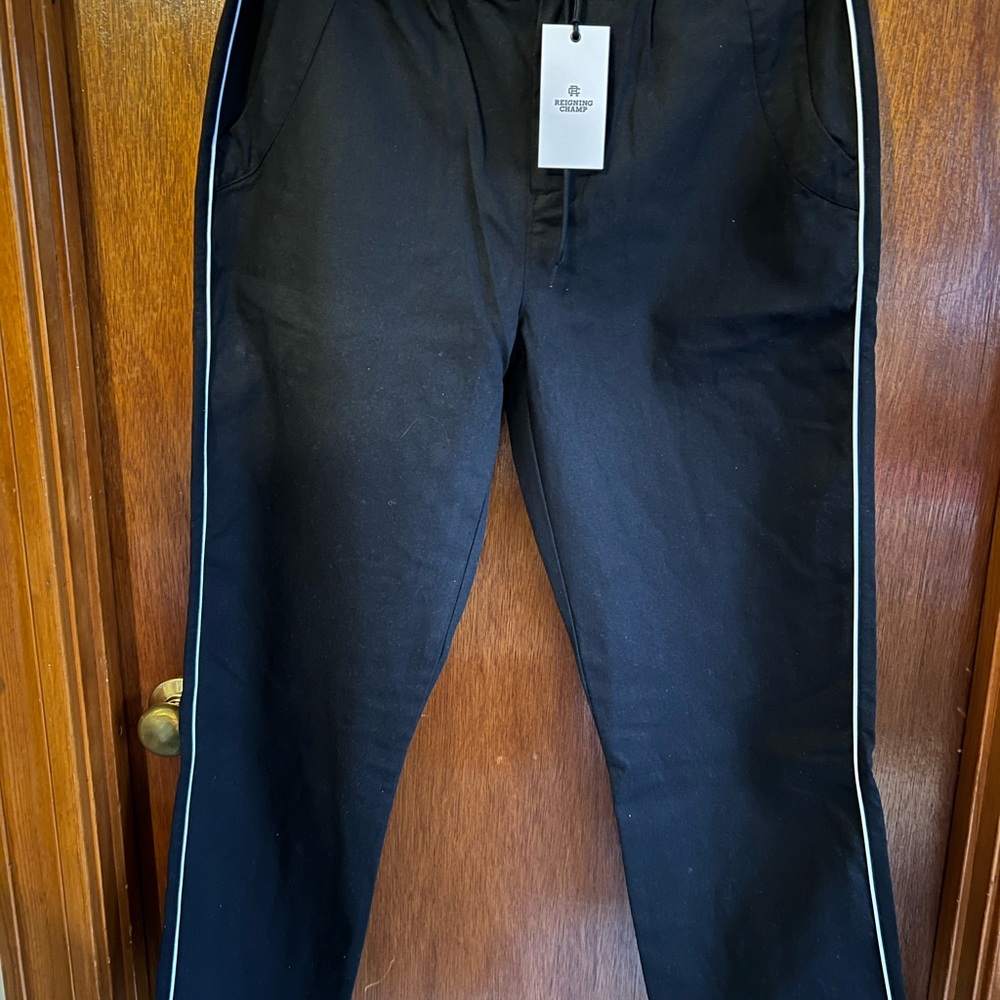 REIGNING CHAMP PIPED TWILL RUGBY PANT VLACK XL NWTs